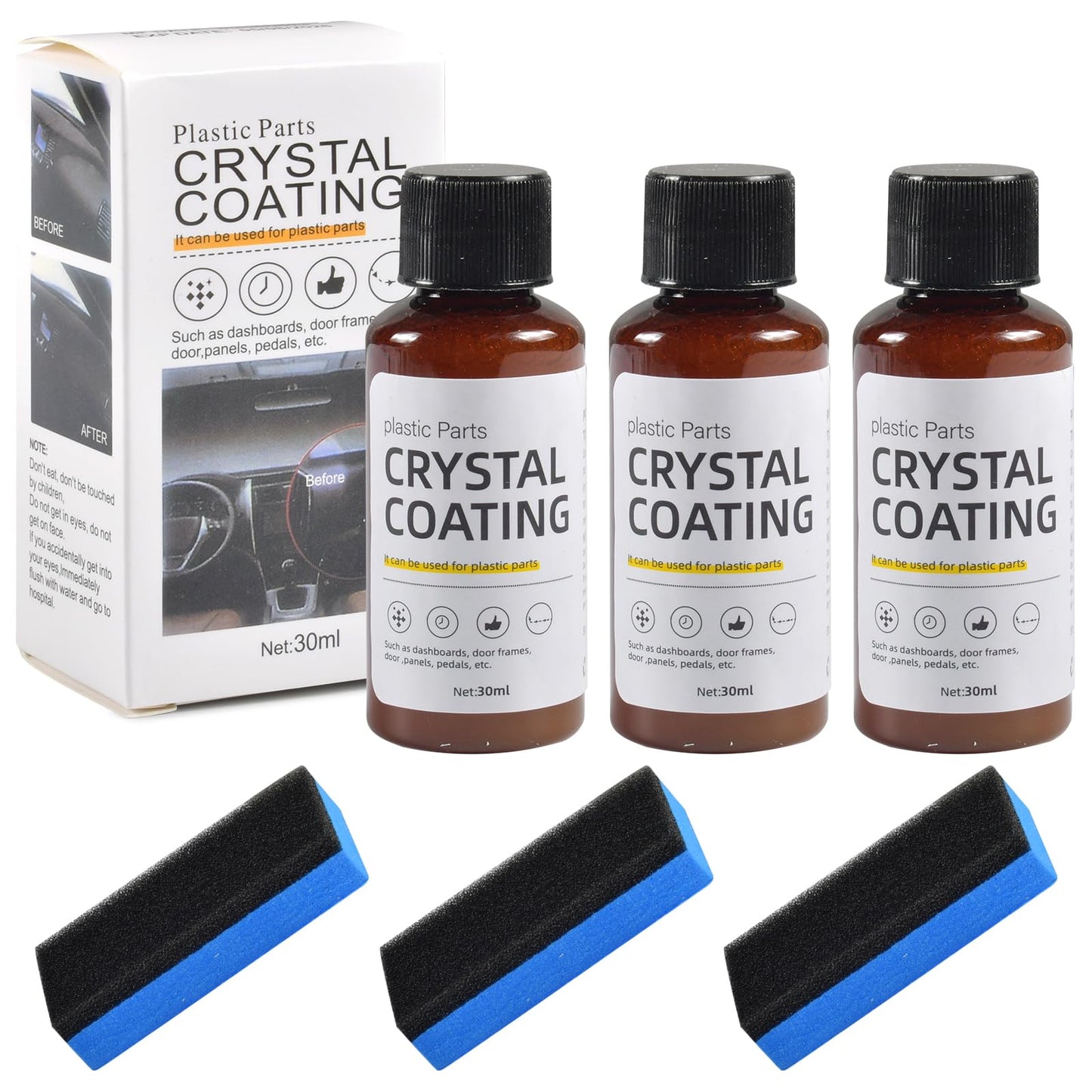 Agent Éclaircissant Nano Cristal – Revêtement Imperméable pour Plastiques Automobiles