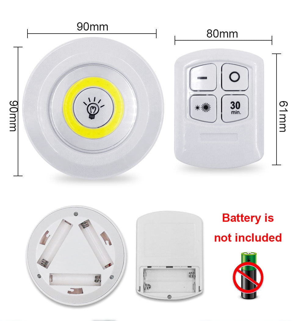 Lampe tactile 3 pièces led haute puissance avec télécommande sans fil