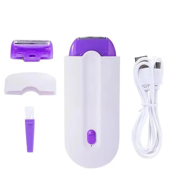 Mini appareil d'épilation électrique 2 en 1 Rasoir corporel féminin/masculin