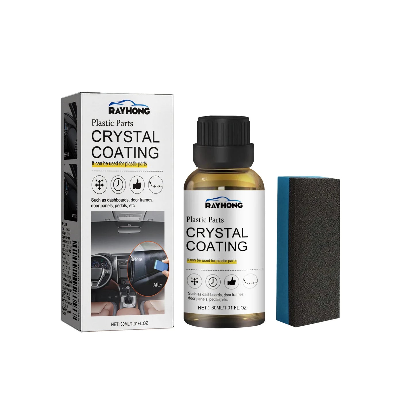 Agent Éclaircissant Nano Cristal – Revêtement Imperméable pour Plastiques Automobiles